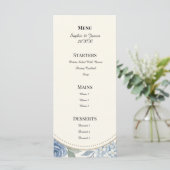 Menu Réception Botanique Gris Bleu (Debout devant)