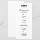 Menu Réception Chandelier noir et blanc (Devant / Derrière)