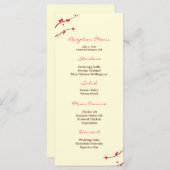 Menu Réception Cherry Blossom (Devant / Derrière)