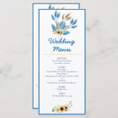 Menu Réception de mariage (Devant / Derrière)