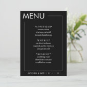 Menu Réception de mariage à la frontière noire (Debout devant)