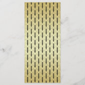 Menu Réception de mariage Art déco Dîner Gold Black Foo (Dos)