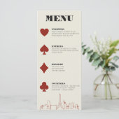 Menu Réception de mariage avec Las Vegas Casino Skyline (Debout devant)