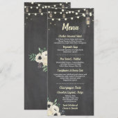 Menu Réception de Mariage Bocal de Lucioles Cartes (Devant / Derrière)