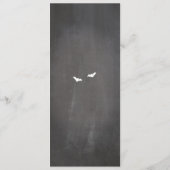 Menu Réception de Mariage Cadre Gothique Halloween (Dos)