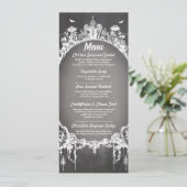 Menu Réception de Mariage Cadre Gothique Halloween (Debout devant)