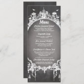 Menu Réception de Mariage Cadre Gothique Halloween (Devant / Derrière)