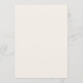Menu Réception de mariage champêtre avec fleurs bleues (Dos)