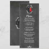 Menu Réception de Mariage Crânes Squelettes Menus (Devant / Derrière)