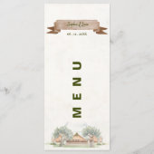 Menu Réception de mariage de camping rustique sous tent (Dos)