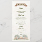 Menu Réception de mariage de camping rustique sous tent (Devant)