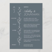 Menu Réception De Mariage De Divider Floral Bio Moderne (Devant)