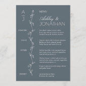 Menu Réception De Mariage De Divider Floral Bio Moderne (Devant)