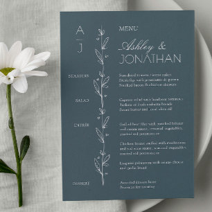 Menu Réception De Mariage De Divider Floral Bio Moderne