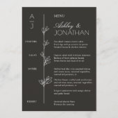 Menu Réception De Mariage De Divider Floral Bio Moderne (Devant)