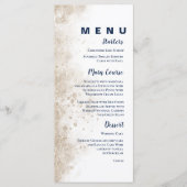 Menu Réception de mariage de luxe formelle bleu royal o (Devant)