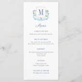 Menu Réception De Mariage De Monogramme Côtier Classiqu (Devant)