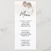 Menu Réception De Mariage De Photo Blanche Simple Ombre (Devant)