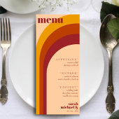Menu Réception De Mariage En Arche Courbée Rétro