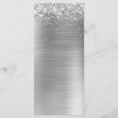 Menu Réception de mariage en feuille d'argent scintilla (Dos)