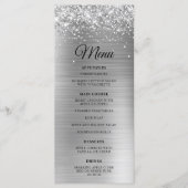 Menu Réception de mariage en feuille d'argent scintilla (Devant)