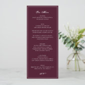 Menu Réception de mariage formelle en Bourgogne (Debout devant)