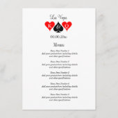 Menu Réception de mariage inoubliable à Las Vegas (Devant)