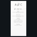 Menu Réception De Mariage Moderne Élégante Minimaliste<br><div class="desc">Présentant notre menu minimaliste Mariage moderne noir et blanc, un ajout raffiné et élégant à votre paysage de table mariage qui équilibre parfaitement design contemporain avec sophistication intemporelle. Conçus avec précision et un oeil pour une esthétique minimaliste, ces menus sont conçus pour élever votre expérience culinaire et laisser une impression...</div>