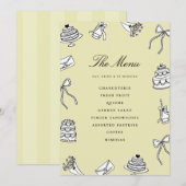 Menu Réception de mariage originale et fantaisiste avec (Devant / Derrière)