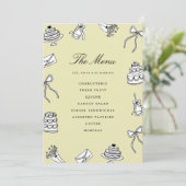 Menu Réception de mariage originale et fantaisiste avec (Debout devant)