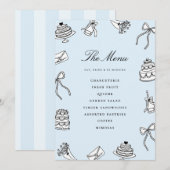 Menu Réception de mariage originale et mignonne aux des (Devant / Derrière)