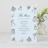 Menu Réception de mariage originale et mignonne aux des (Debout devant)