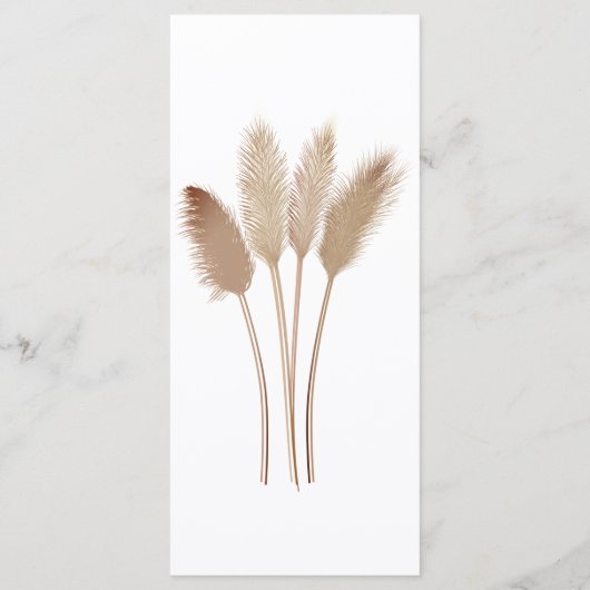 Menu Réception de mariage | Pampas Grasse (Dos)