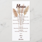Menu Réception de mariage | Pampas Grasse (Devant)