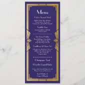 Menu Réception de Mariage Rustique Années 1920 Nav (Devant)