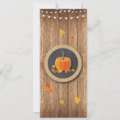 Menu Réception de Mariage Rustique Carte de Craie  (Dos)