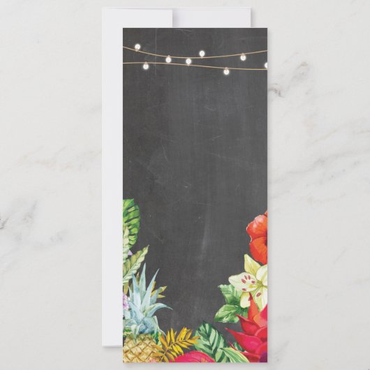 Menu Réception de Mariage Rustique Craie Cartes Al (Dos)