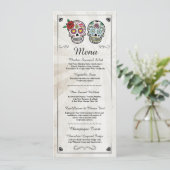 Menu Réception de Mariage Rustique Crânes de Sucre (Debout devant)