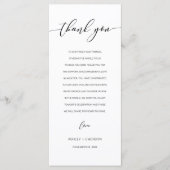 Menu Réception de mariage rustique moderne (Devant)