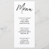 Menu Réception De Mariage Simple Et Élégante (Devant)