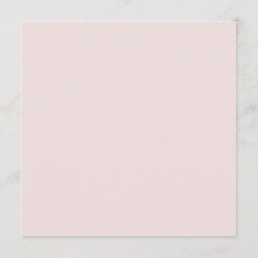 Menu Réception de mariage simple pour bébé et Rose mono (Dos)