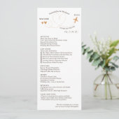 Menu Réception de mariage sur le thème du voyage Dîner (Debout devant)