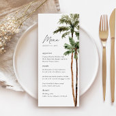 Menu Réception de mariage tropical sous les palmiers