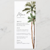 Menu Réception de mariage tropical sous les palmiers (Devant)