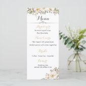 Menu Réception Mariage avec Fleurs Magnolia (Debout devant)