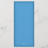 Menu Réception Mariage damassé en bleu avec pointi (Dos)