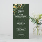 Menu Réception Mariage Floral Vert (Debout devant)