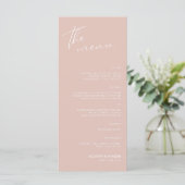Menu Réception Mariage Script Minimaliste (Debout devant)