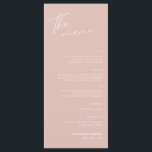 Menu Réception Mariage Script Minimaliste<br><div class="desc">Ce menu élégant et simple est parfait pour votre réception de mariage ou autre événement !</div>