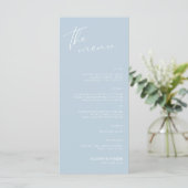 Menu Réception Mariage Script Minimaliste (Debout devant)